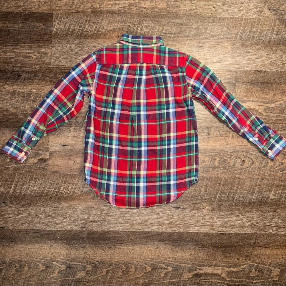 Ralph Lauren Multicolor Plaid Button-Down Shirt Kids Size 7